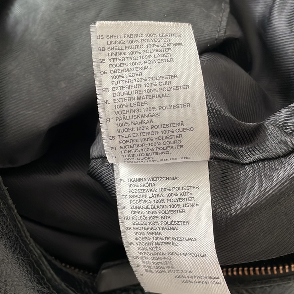 H&M 100% genuine leather shoulder bag/Black - Picture 10 of 14